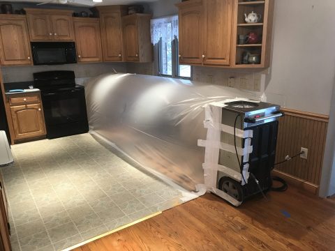 kitchen restoration after water damage